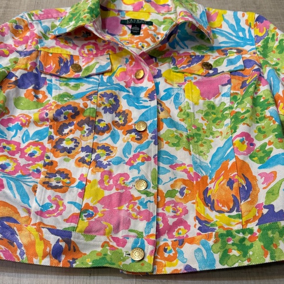 Polo by Ralph Lauren Multicolor Floral Jean Jacket - Picture 4 of 13